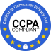 CCPA compliance badge showing Databrain’s commitment to California consumer data privacy rights